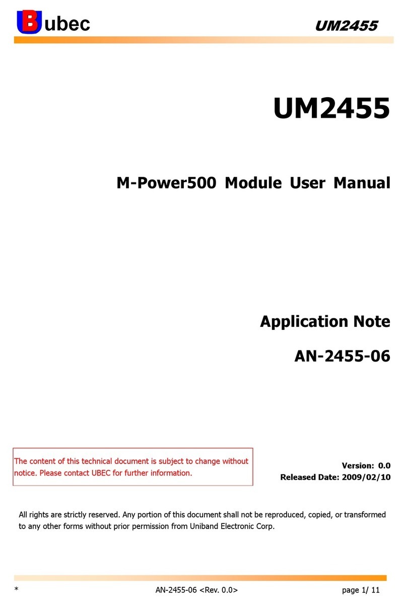 Bubec UM2455 user manual