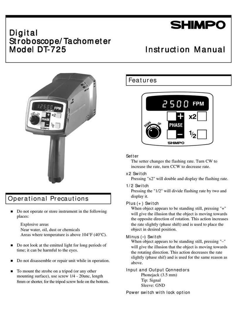Shimpo DT-725 instruction manual