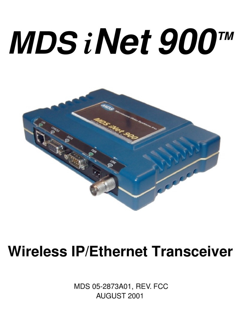 Microwave Data Systems iNET 900 Series quick start guide