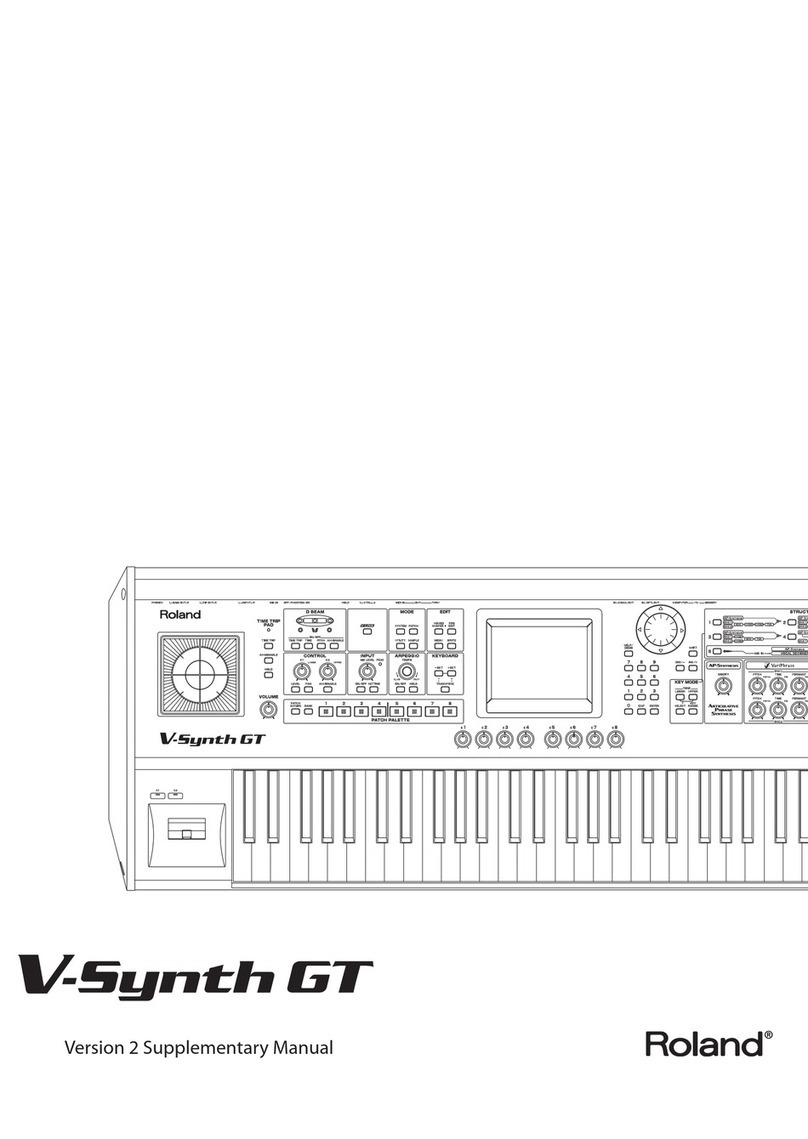 Roland V-Synth GT Instructions and recipes