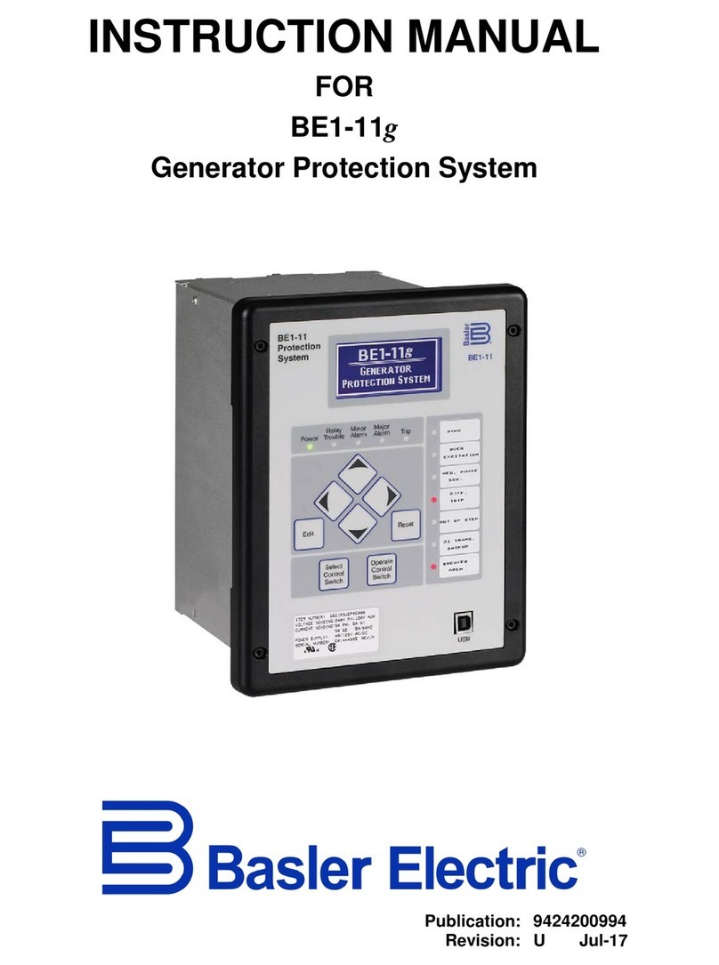 Basler BE1-11g User manual