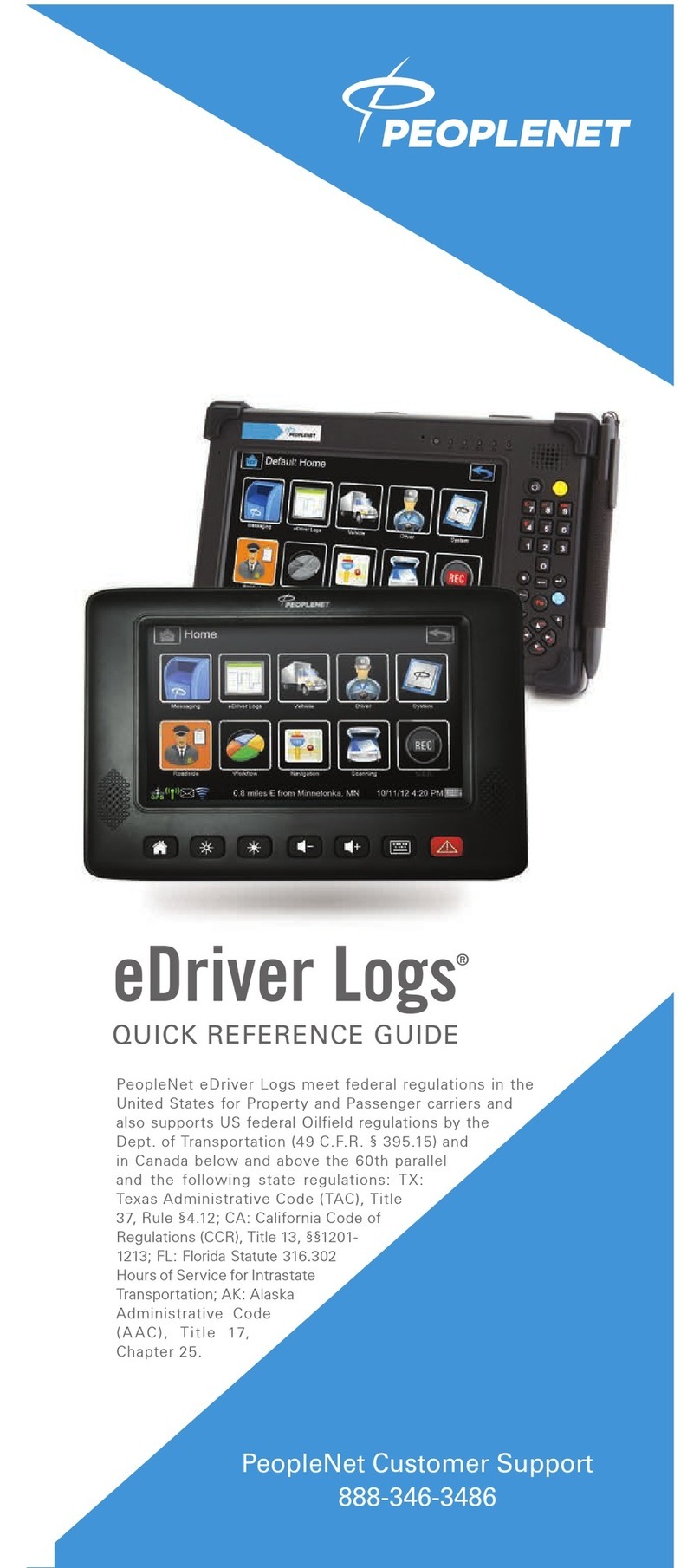 peoplenet eDriver Logs User manual