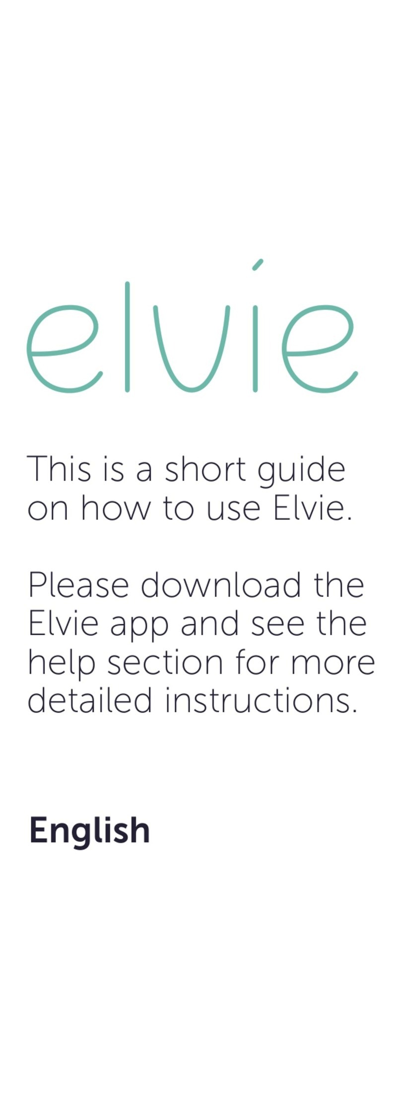 Elvie EL01-01 Short guide