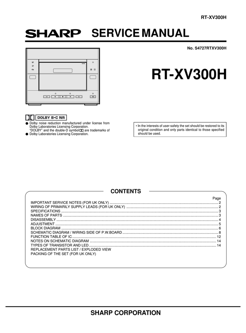 Sharp RT-XV300H B C User manual