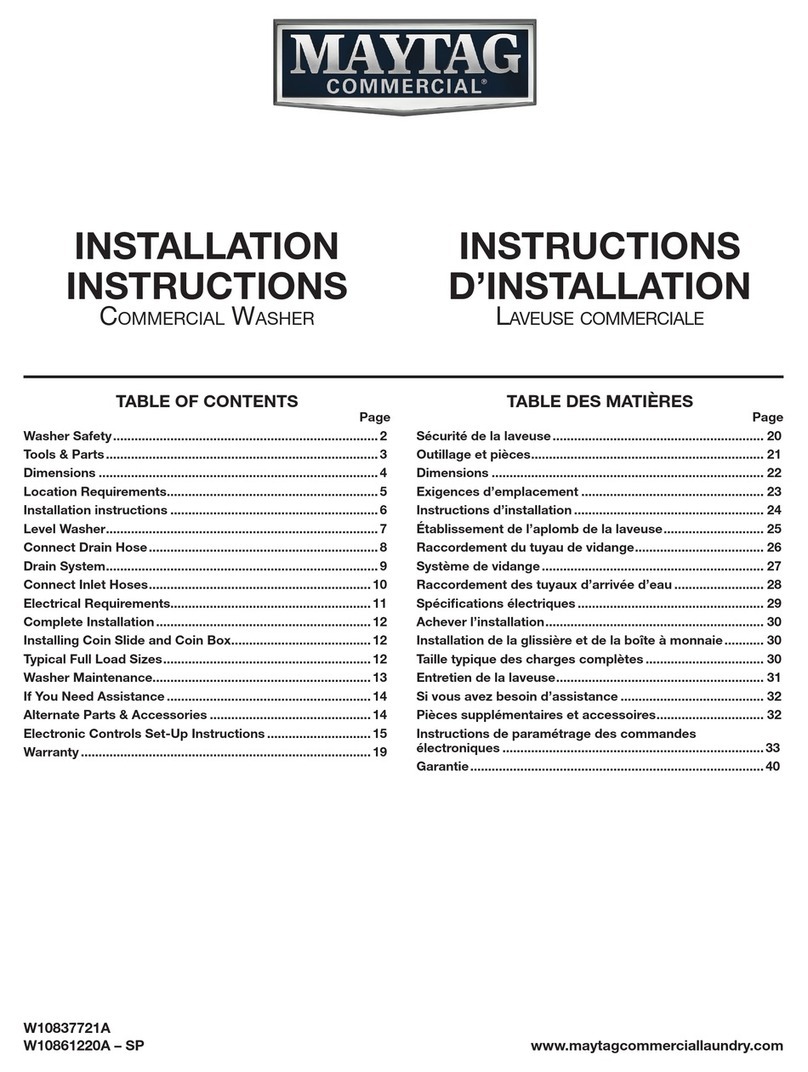Maytag W10837721A User manual