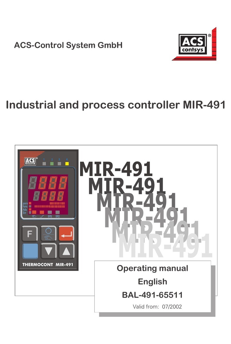 ACS contsys MIR-491 operating manual
