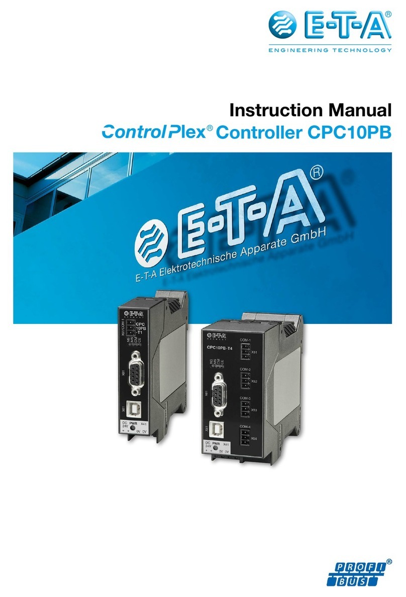 E-T-A ControlPlex CPC10PB instruction manual
