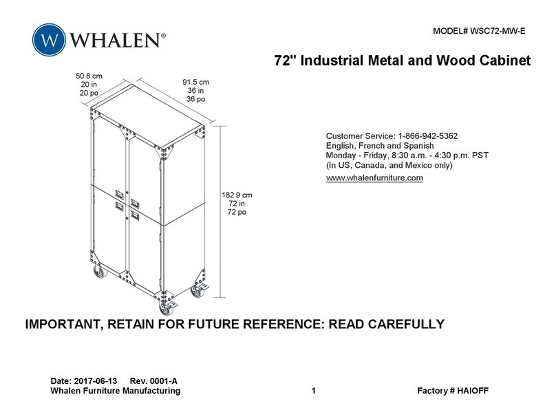 Whalen WSC72-MW-E manual