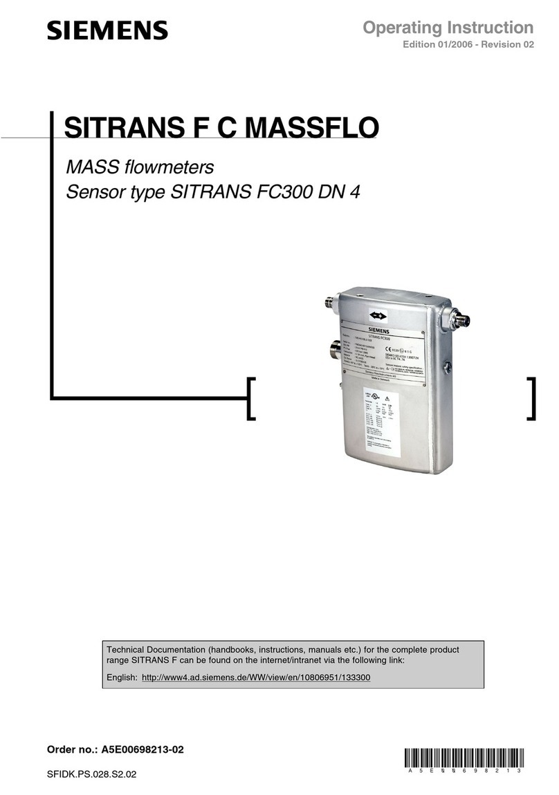 Siemens SITRANS F C MASSFLO User manual