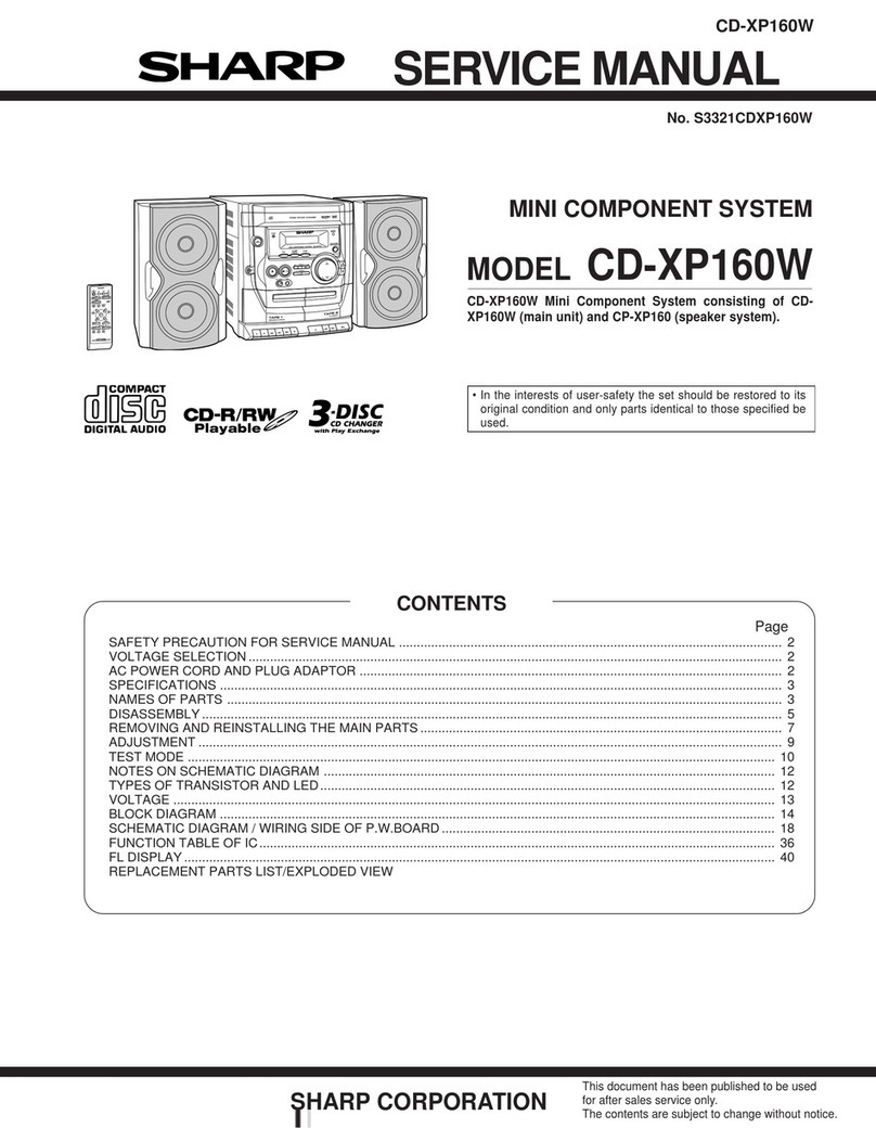Sharp CD-XP160W User manual