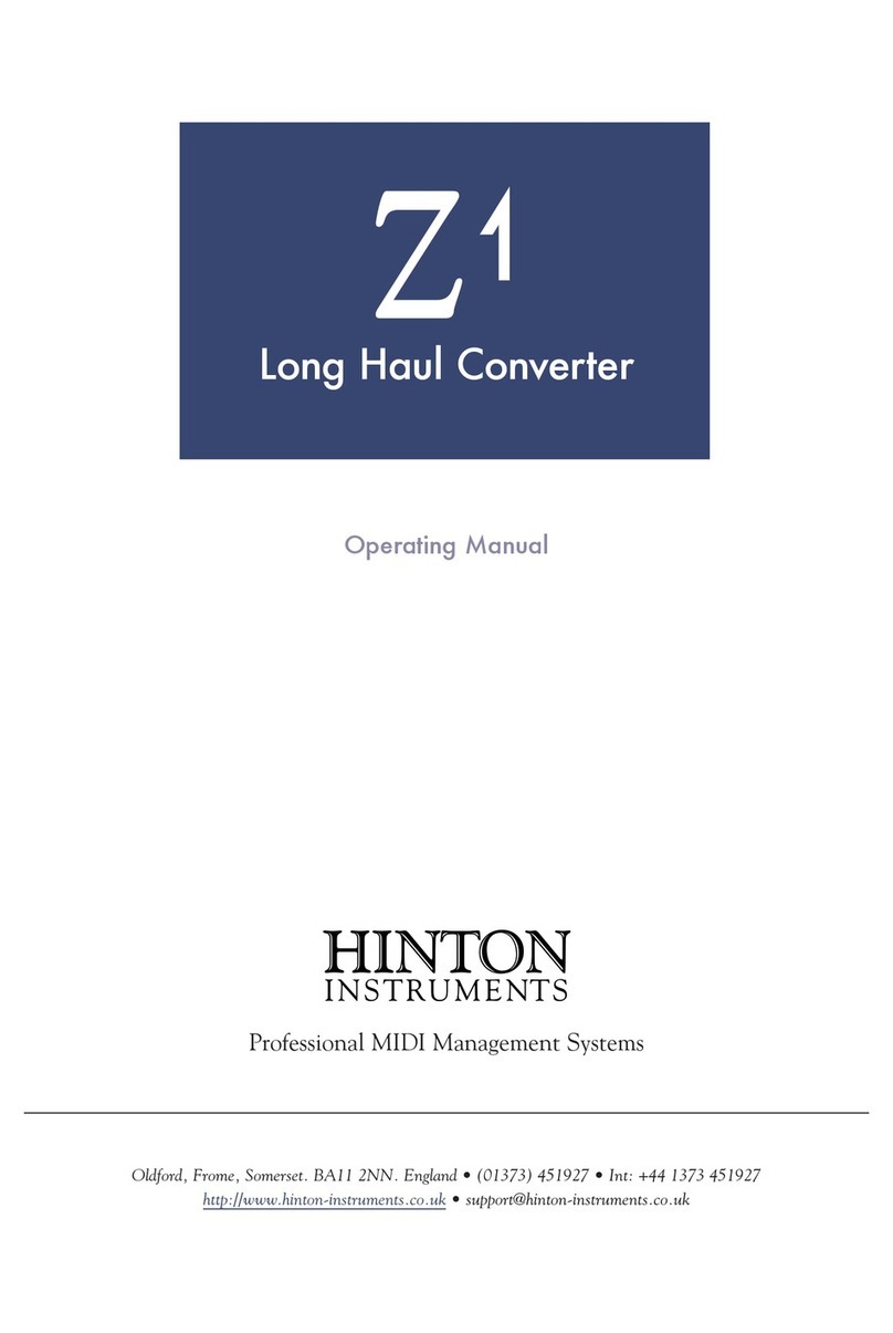 Hinton Instruments Z1 operating manual