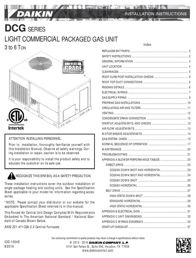 Daikin DCG Series User manual