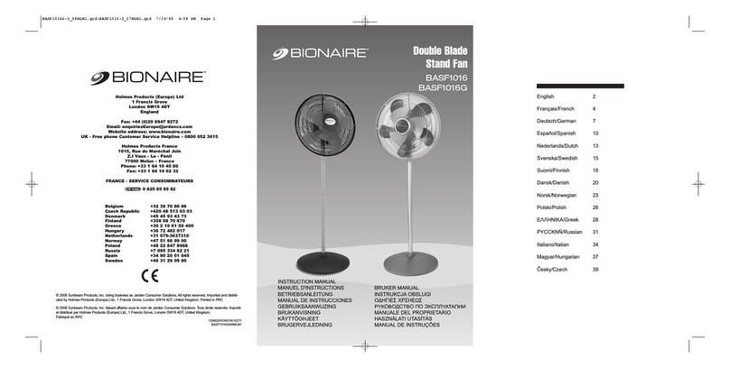 Bionaire BASF1016G User manual