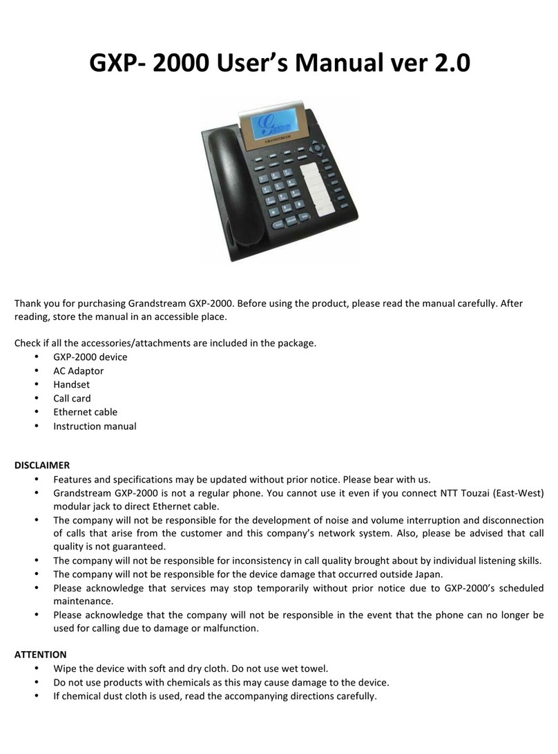 Grandstream Networks Grandstream GXP-2000 user manual