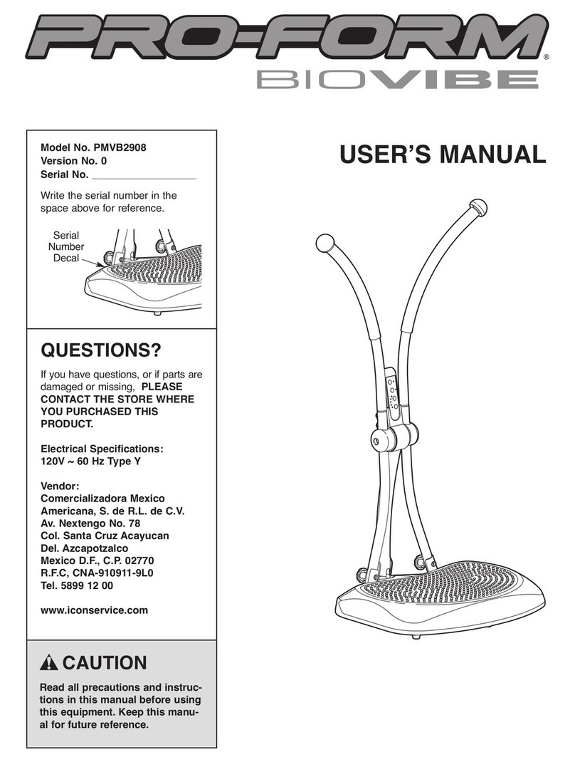 Pro-Form BIOVIBE user manual
