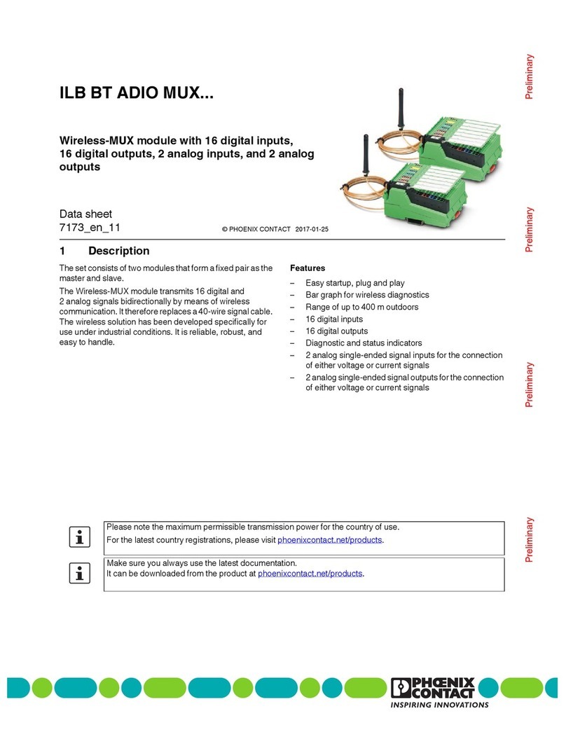 Phoenix Contact ILB BT ADIO MUX-OMNI User manual Phoenix Contact ILB BT ADIO MUX-OMNI User manual