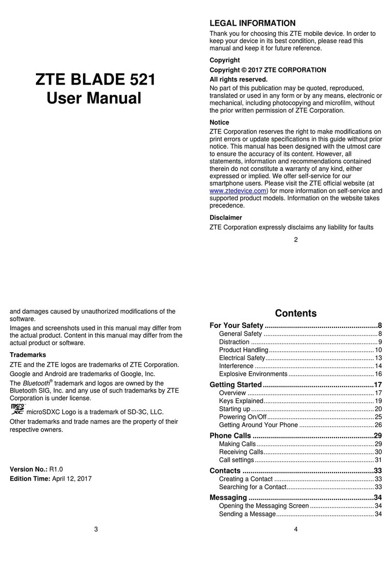 Zte BLADE 521 user manual