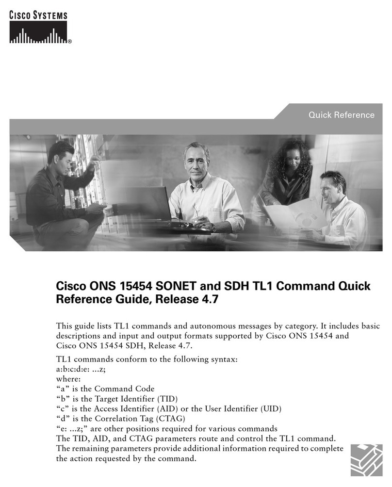 Cisco ONS 15454 SONET User manual