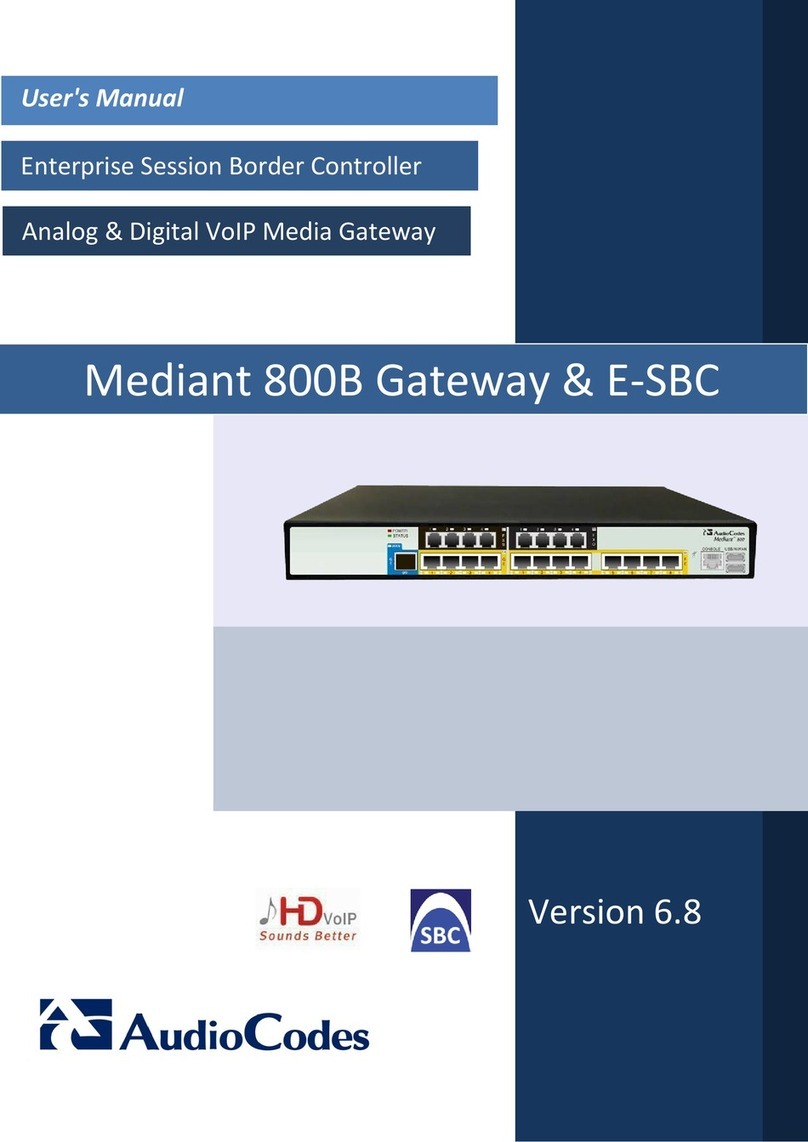 AudioCodes Mediant 800B User manual