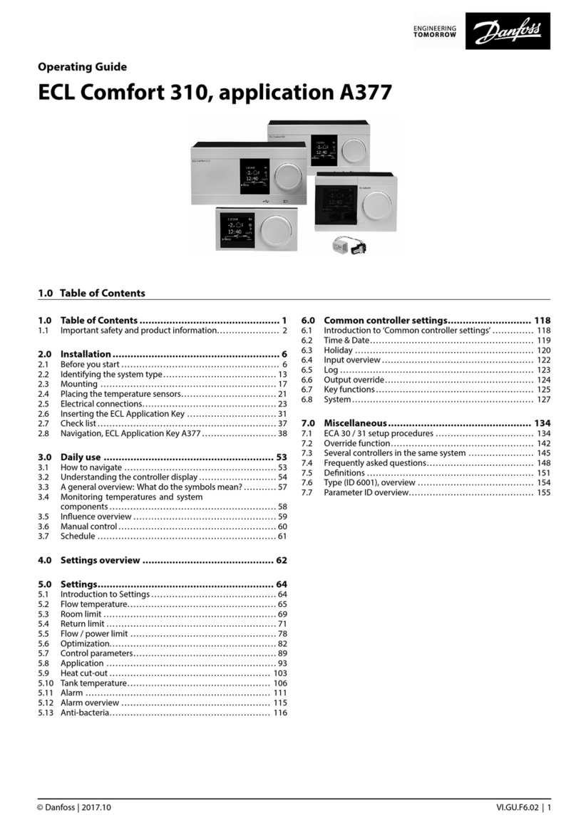 Danfoss ECL Comfort 310 operating guide