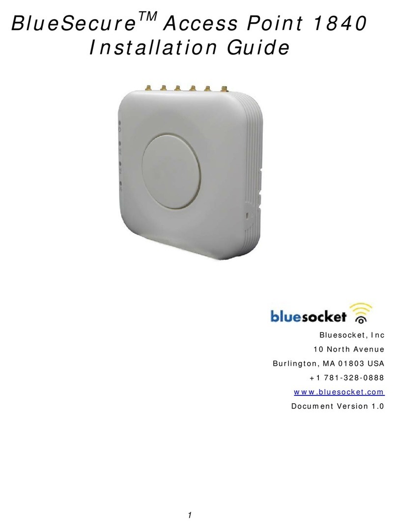 Bluesocket BlueSecure 1840 User manual Bluesocket BlueSecure 1840 User manual