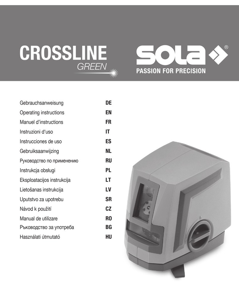 Sola CROSSLINE GREEN operating instructions