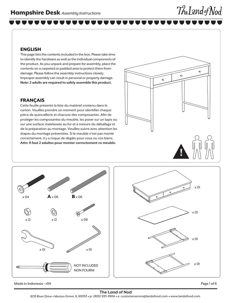 The Land of Nod Hampshire Desk User manual