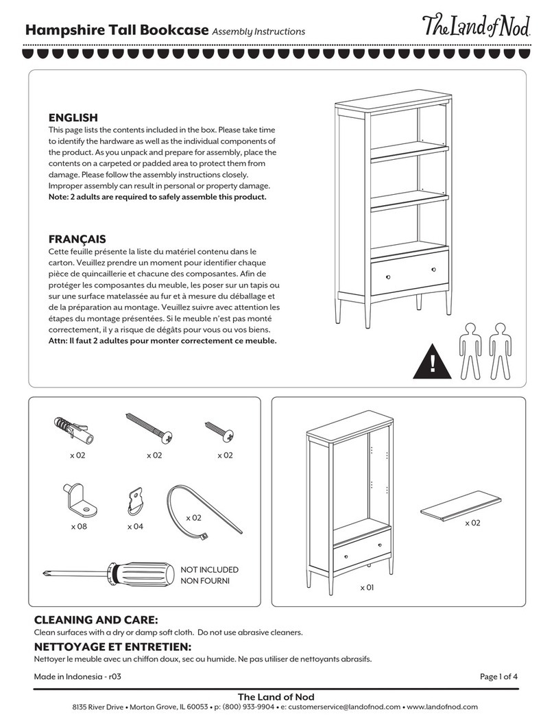 The Land of Nod Hampshire Tall Bookcase User manual