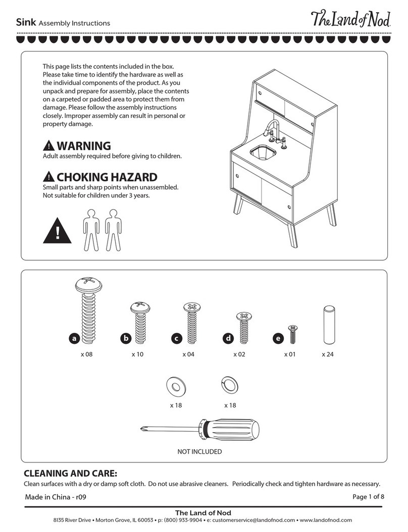 The Land of Nod Sink User manual