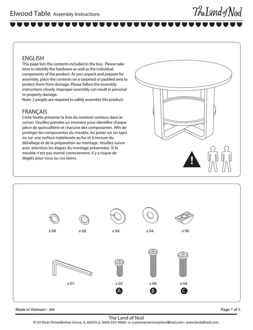 The Land of Nod Elwood Table User manual