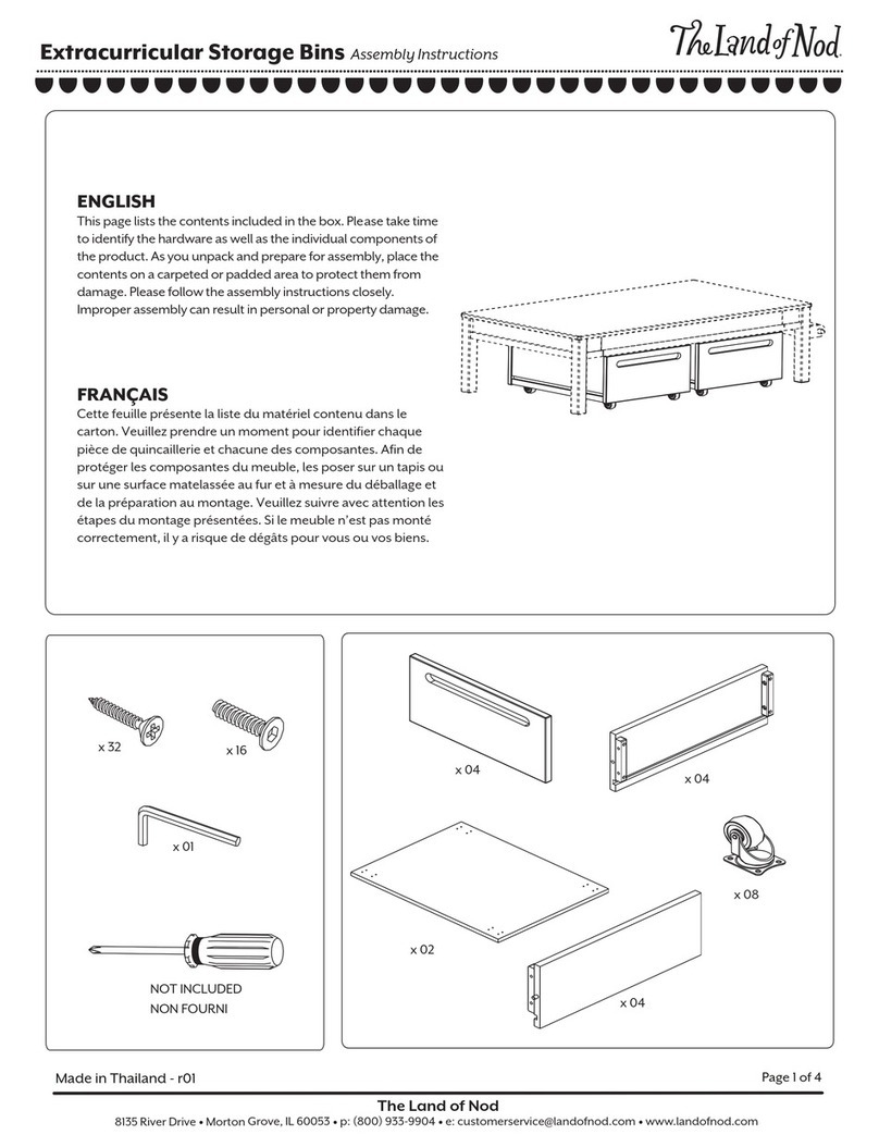 The Land of Nod Extracurricular Storage Bins Assembly instructions