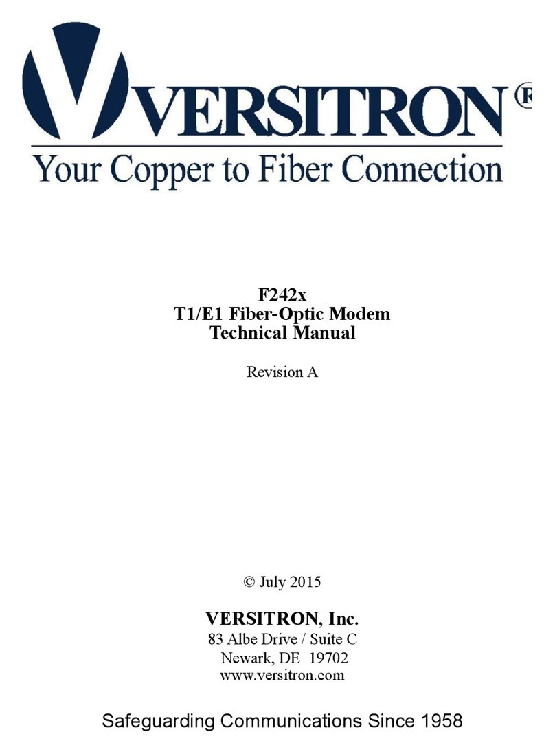 Versitron F242x User manual