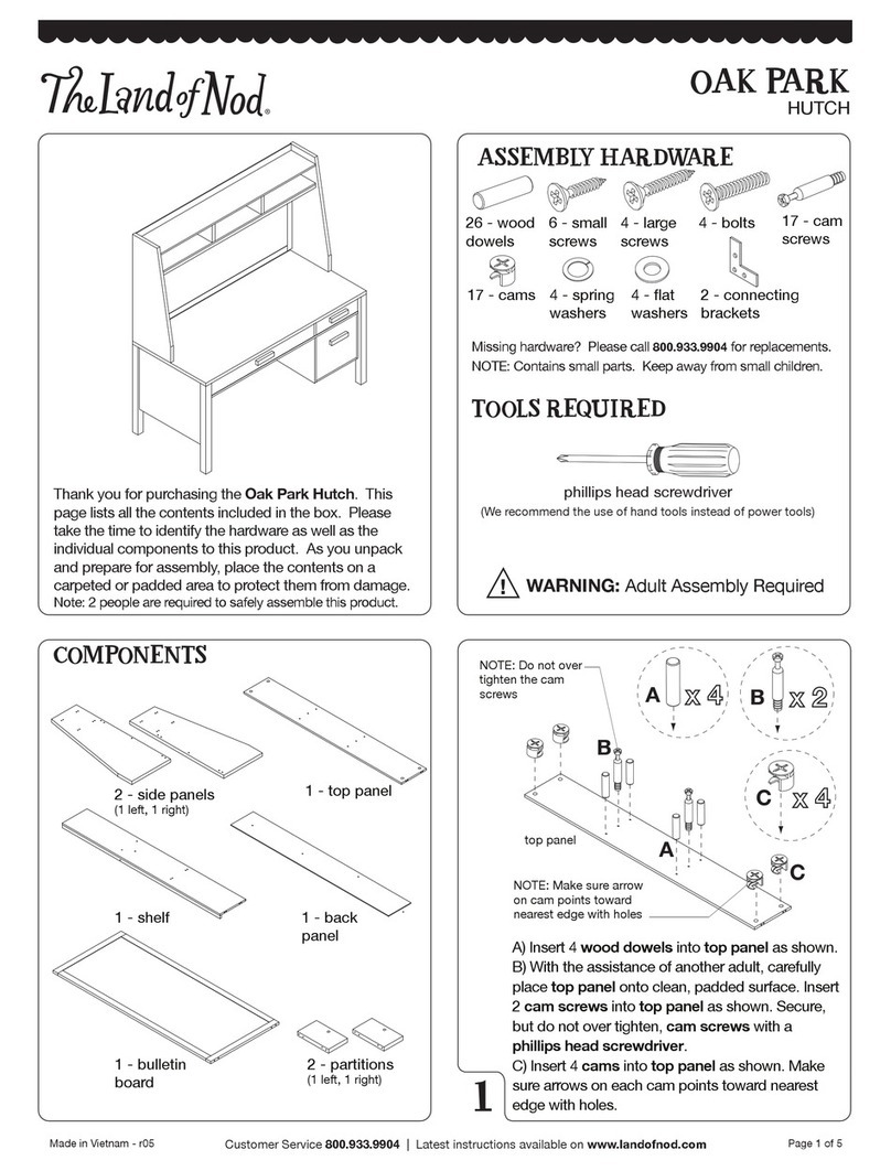 The Land of Nod Oak Park Hutch User manual The Land of Nod Oak Park Hutch User manual