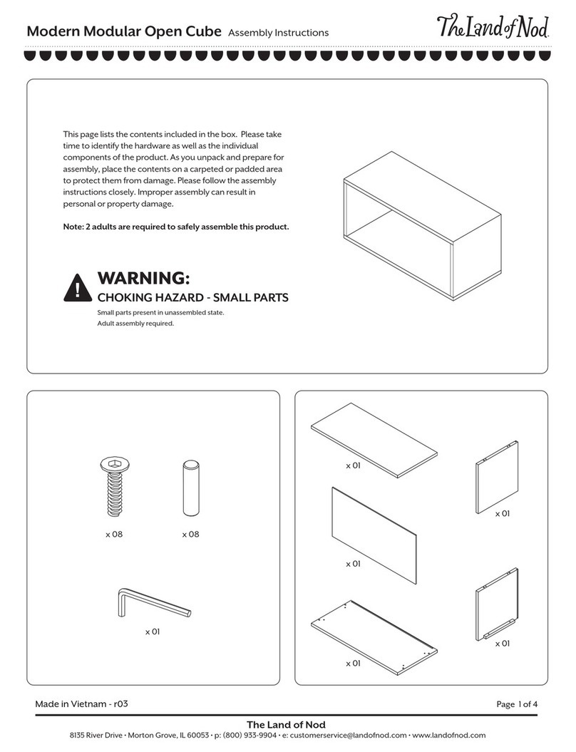 The Land of Nod Modern Modular Open Cube Assembly instructions