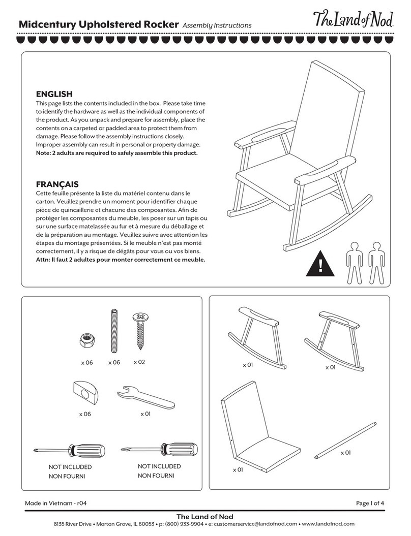 The Land of Nod Midcentury Upholstered Rocker User manual The Land of Nod Midcentury Upholstered Rocker User manual