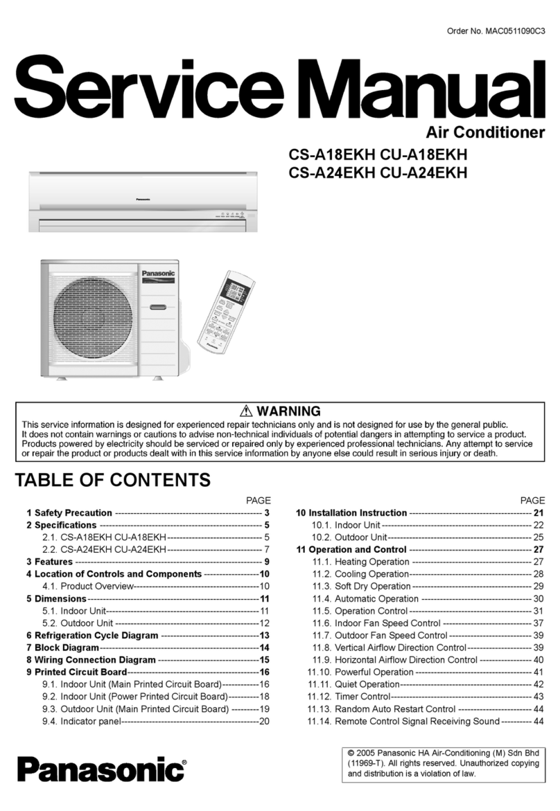 Panasonic CS-A18EKH User manual Panasonic CS-A18EKH User manual