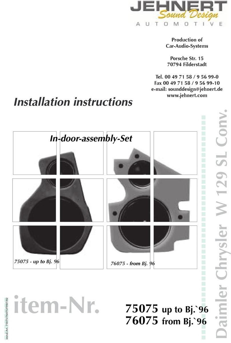 JEHNERT SOUND DESIGN 75075 User manual