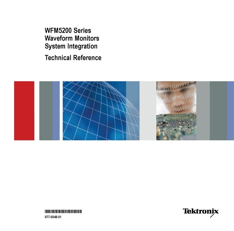 Tektronix WFM5200 series Use and care manual Tektronix WFM5200 series Use and care manual