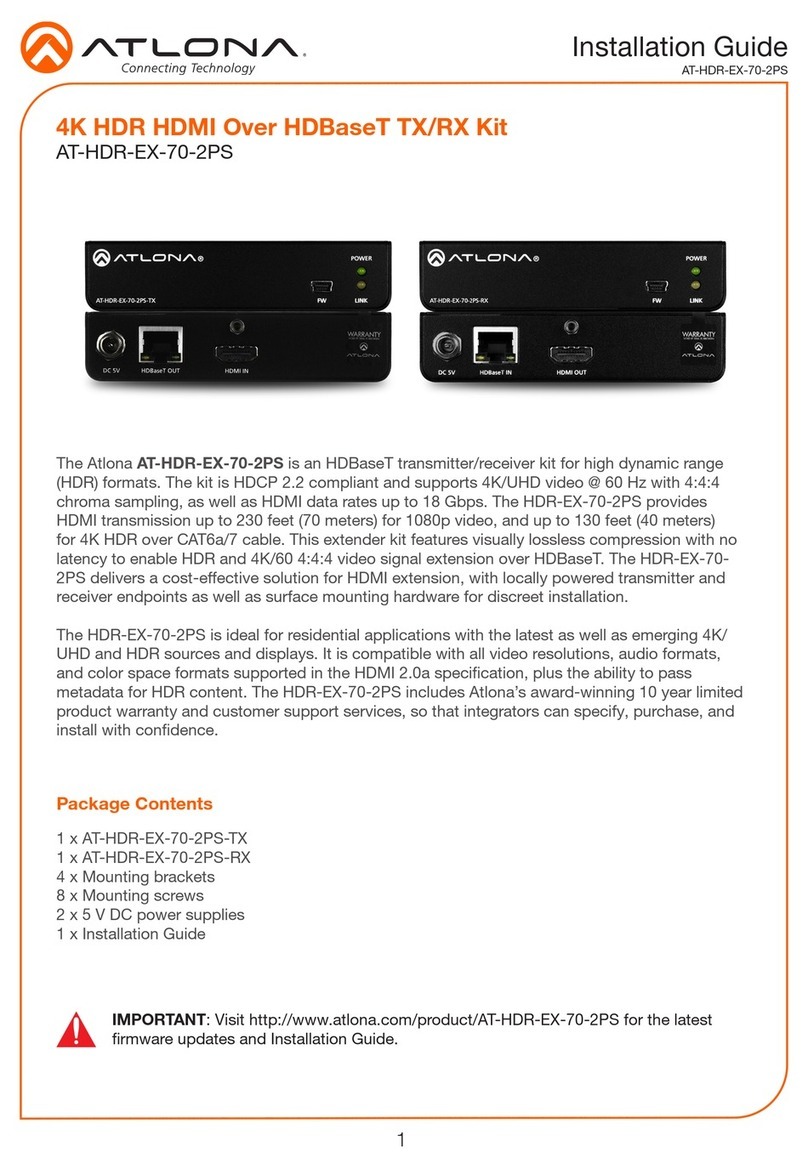 Atlona AT-HDR-EX-70-2PS installation guide