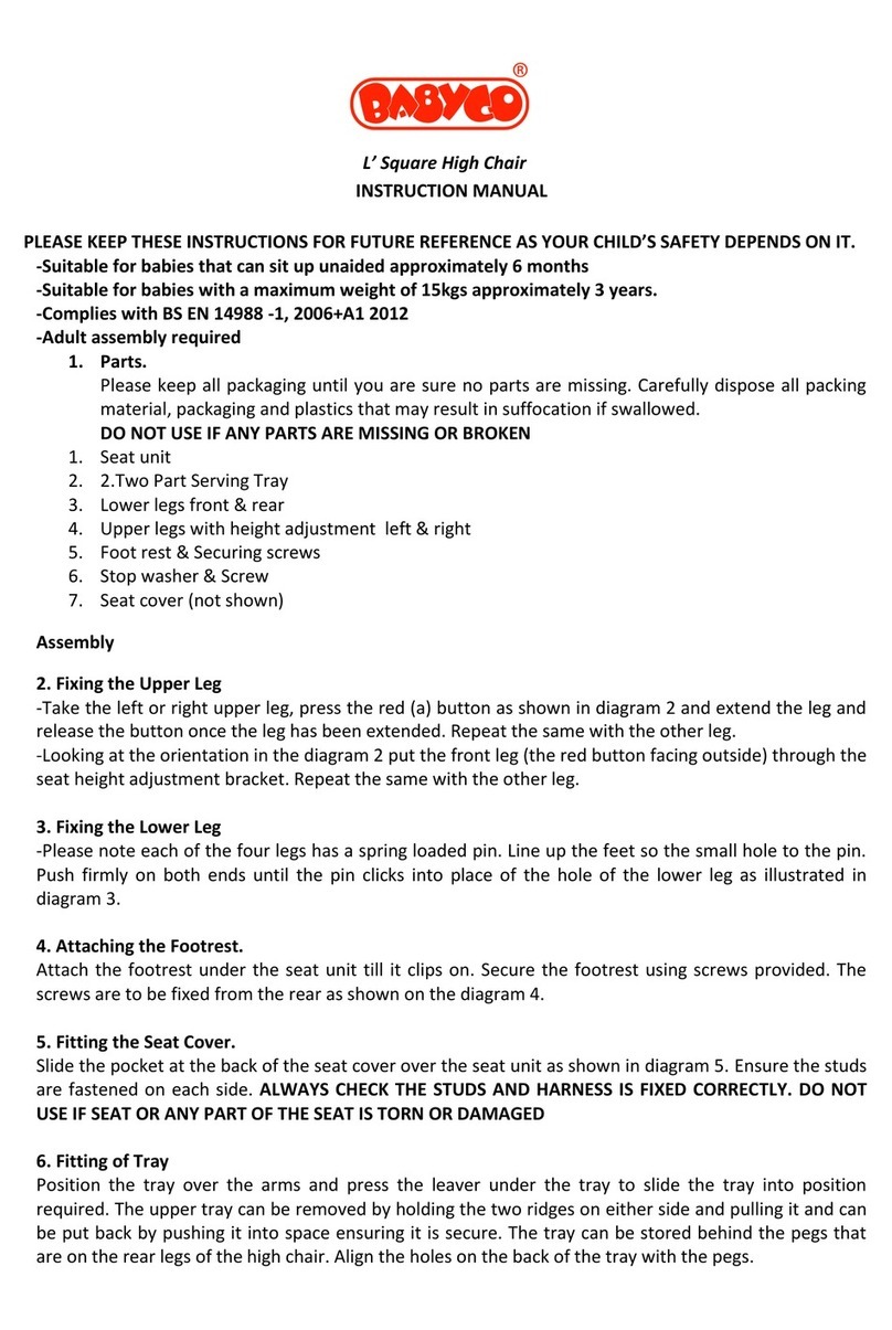 Babyco L'Square instruction manual