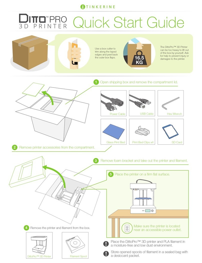 Tinkerine Studio Ditto Pro User manual