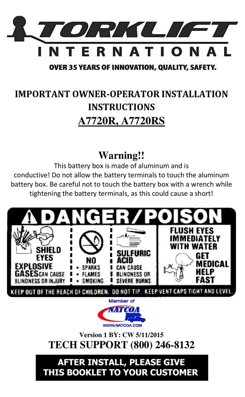 Torklift A7720R Important owner-operator installation instructions