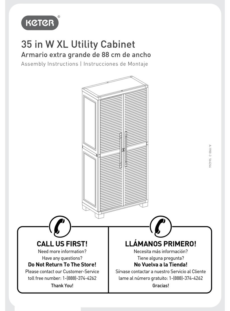 Keter 35 in W XL Utility Cabinet User manual