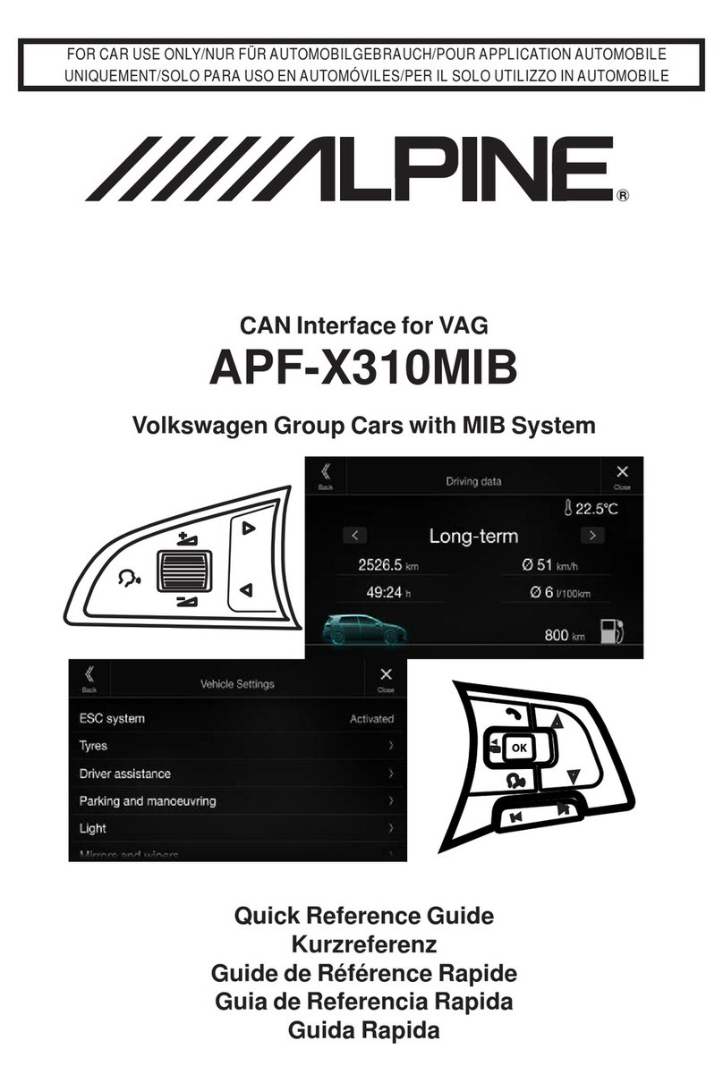 Alpine APF-X310MIB User manual