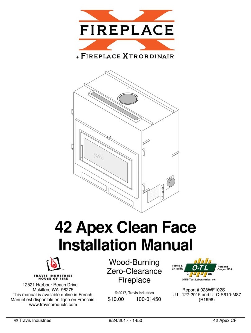 FireplaceXtrordinair 42 Apex Clean Face User manual