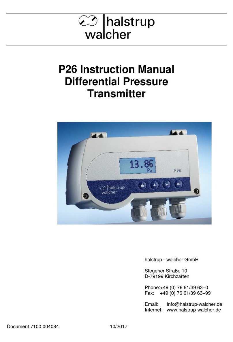 halstrup-walcher P26 User manual