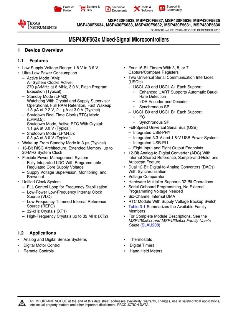 Texas Instruments MSP430F563x User manual