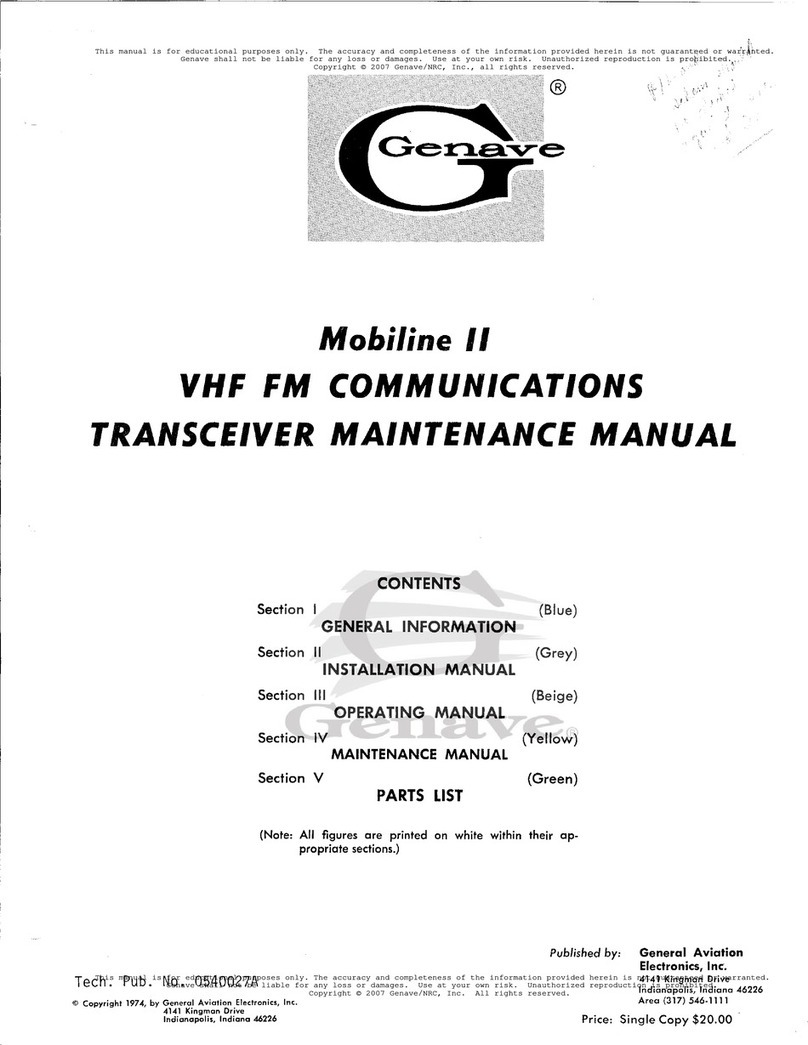 Genave Mobiline II Maintenance manual