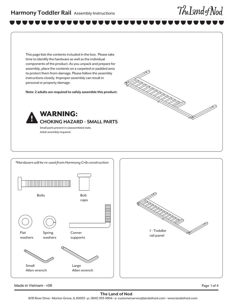 The Land of Nod Harmony Toddler Rail User manual The Land of Nod Harmony Toddler Rail User manual