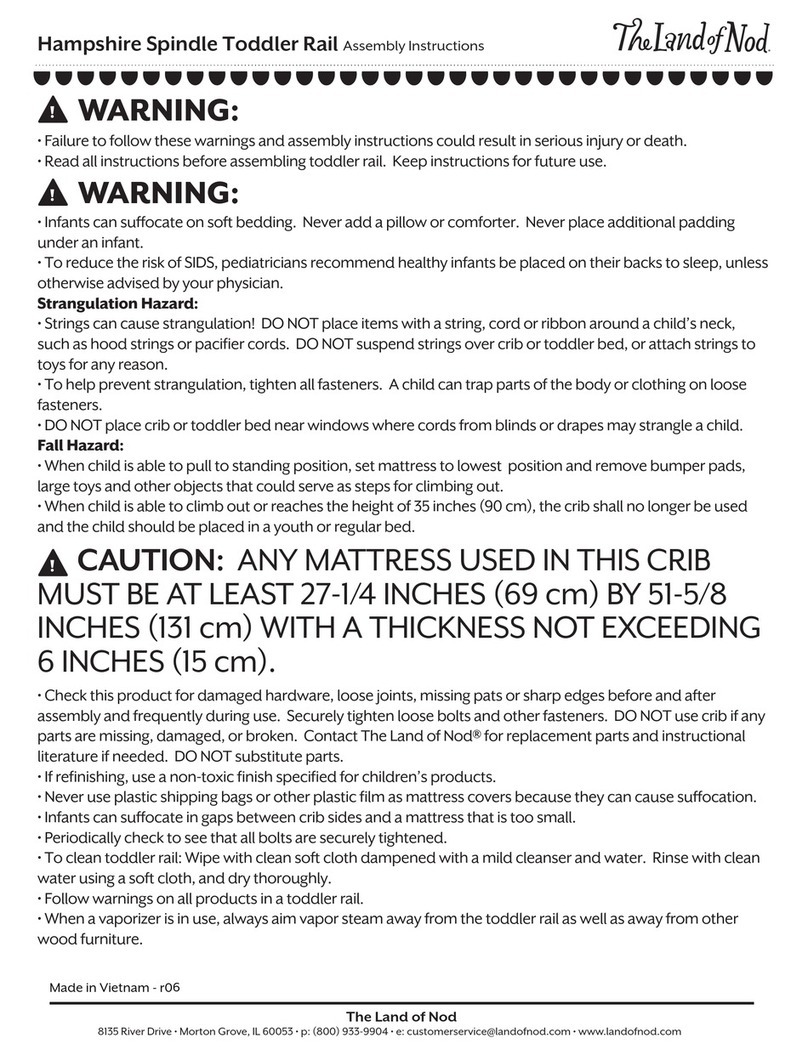 The Land of Nod Hampshire Spindle Toddler Rail User manual